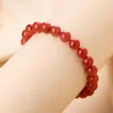 琳琯瑛 新中式国风冰红素圈圆珠子 南红 手串 女款