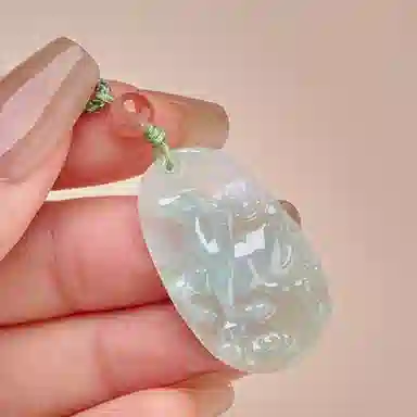 琳琯瑛 新中式国风缅甸翡翠马牌吊坠生肖马 豆种 翡翠吊坠 男女同款情侣款