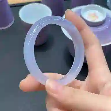琳琯瑛 紫罗兰冰透玉 玉髓 玉石手镯 女款