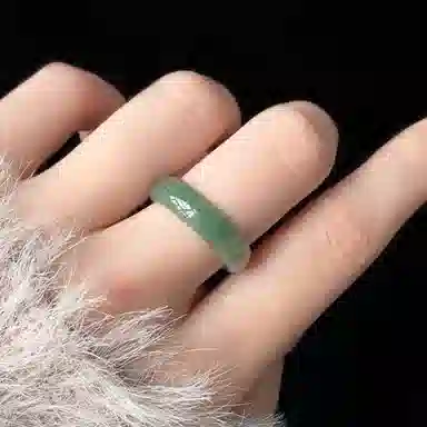 琳琯瑛新中式国风扳指翡翠素圈指环气质高品质戒指女款