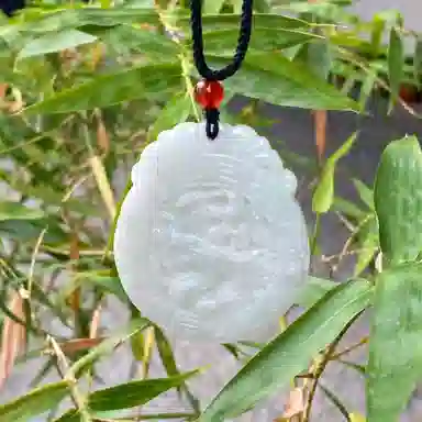 琳琯瑛 新中式古风玉佩气质平安仿古龙牌 豆种 翡翠吊坠 男款