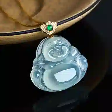 琳琯瑛 大肚笑佛 冰种 翡翠吊坠 女款