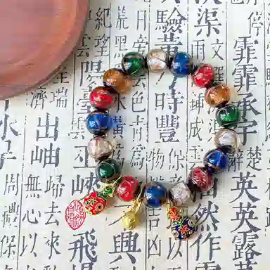 琳琯瑛 新中式国风民族风小众设计款古法香灰 琉璃 玉石手串 男女同款情侣款