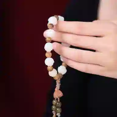 琳琯瑛 新中式国风小众设计高级感轻奢气质绿檀好运连连 菩提根 手串 女款