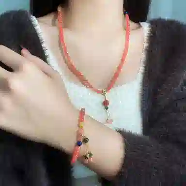 琳琯瑛 新中式国风气质复古 南红 玉石项链 女款