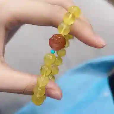 琳琯瑛 中国风圆珠 佛头 南红玛瑙 玉石手串 女款