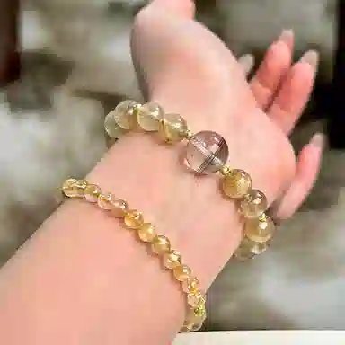 琳琯瑛 轻奢小众高级感#好运天然 黄水晶 手串 女款