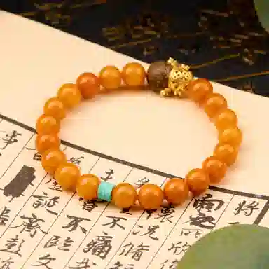 琳琯瑛 圆珠新中式国风气质 蜜蜡 玉石手串 女款