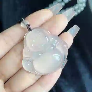 琳琯瑛 冰透荔枝 观音 玉髓 玉石吊坠 男女同款情侣款 玛瑙