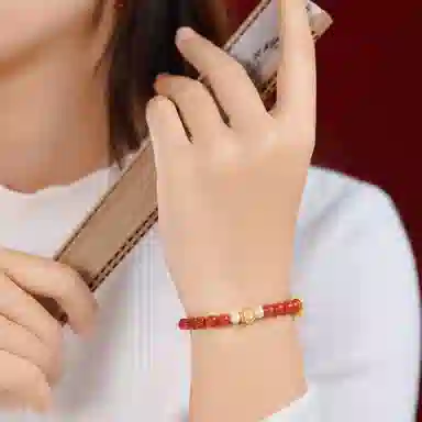 琳琯瑛 新中式国风气质小众设计款首饰守护神转运 南红 手串 女款