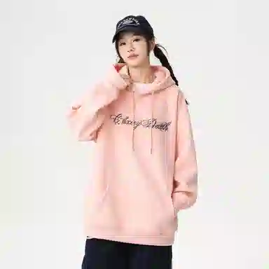 Qnxeey Vintage Ink Print Hoodie