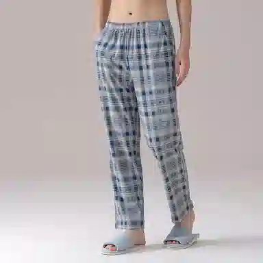 兰缪 保暖休闲可外穿长裤秋冬季睡裤 男款 图片色