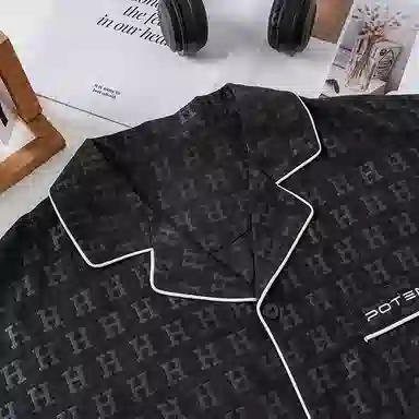 兰缪 休闲简约舒适长袖春秋冬季睡衣套装 男款 图片色