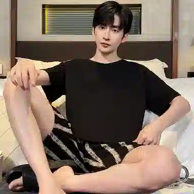 兰缪 休闲条纹舒适短袖五分裤睡衣套装 男款 图片色