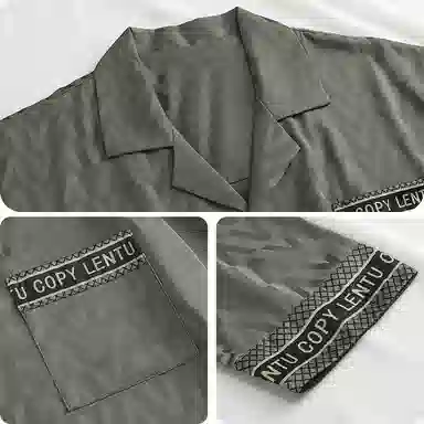 兰缪 冰丝男长袖开衫可外穿家居服睡衣套装 男款