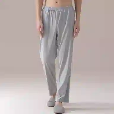 兰缪 保暖纯色青少年可外穿家居睡裤 男款 灰色