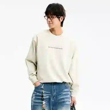 童先森 圆领男士春秋季潮牌美式套头休闲春季纯色加厚上衣服卫衣 男款
