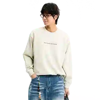 童先森 圆领男士春秋季潮牌美式套头休闲春季纯色加厚上衣服卫衣 男款