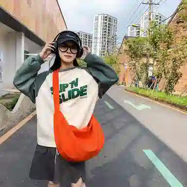 morellybear Nylon Crescent Bag