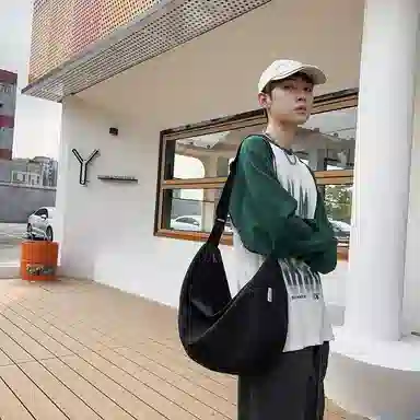 morellybear Nylon Crescent Bag