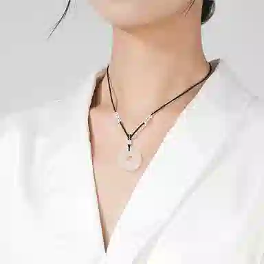 百年传琪 平安扣 招财转运貔貅 玉髓 玉石吊坠 男女同款情侣款