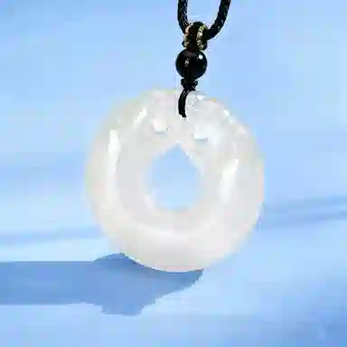 百年传琪 【双龙玉环】 玉髓 吊坠 男女同款情侣款