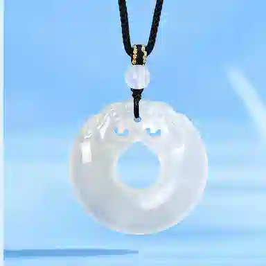 百年传琪 【双龙玉环】 玉髓 吊坠 男女同款情侣款