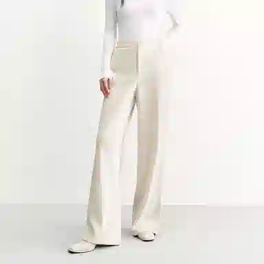 太平鸟 纯色高腰直筒保暖休闲裤 女款