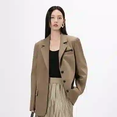 Peacebird Sparkle Straight Casual Blazer