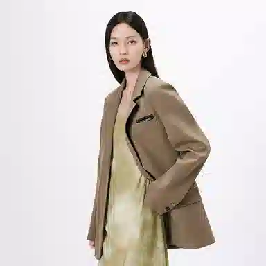 Peacebird Sparkle Straight Casual Blazer