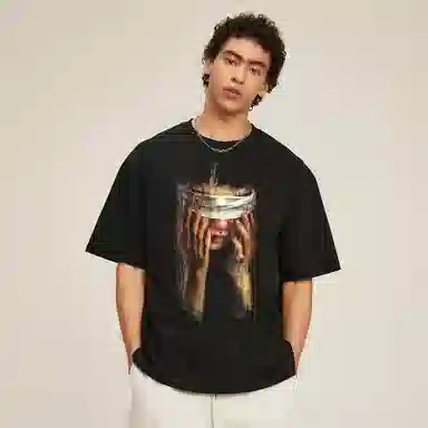 REXSHION Vintage Streetwear Painted T-Shirt