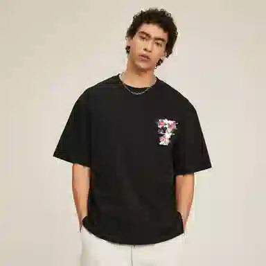 REXSHION Rose Ink Casual T-Shirt