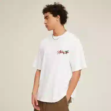 REXSHION Vintage Floral Logo T-Shirt