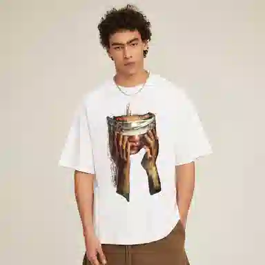 REXSHION Vintage Streetwear Painted T-Shirt