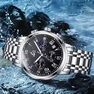 PEAK Three-Eye Six-Needle Chronograph Watch