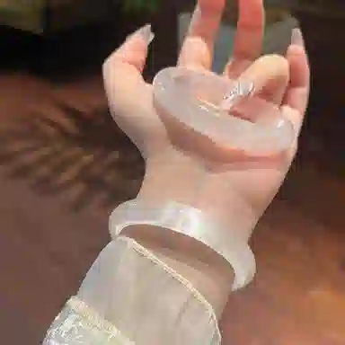 匠锁心玉 白月光猫眼镯子清透新中式精致古风清冷感温润气质显白优雅小众叠戴镯子百搭素圈女友甜蜜浪漫告白好运 琉璃 手镯 男女同款情侣款