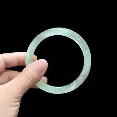 匠锁心玉 远山黛天青冻美人镯 新中式国风 小众典雅 吉祥如意轻奢高级清冷感 极简风 潮流年轻气质百搭 温润手饰显白#好运 琉璃 手镯 女款