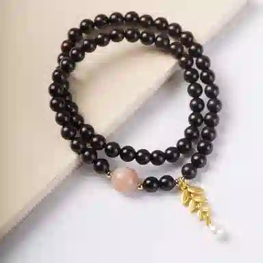 鶄鲤 新中式淡雅双圈叠戴#好运 紫檀属 手串 女款