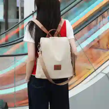 威蒙 个性潮流可单肩斜挎学生书包洋气百搭精致感大容量背包 牛津布 双肩包 常规 男女同款情侣款 多色
