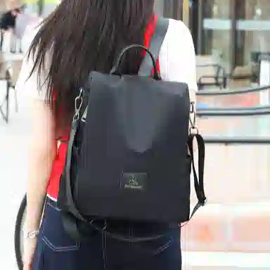 威蒙 个性潮流可单肩斜挎学生书包洋气百搭精致感大容量背包 牛津布 双肩包 常规 男女同款情侣款 多色