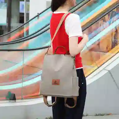 威蒙 个性潮流可单肩斜挎学生书包洋气百搭精致感大容量背包 牛津布 双肩包 常规 男女同款情侣款 多色