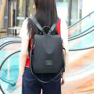 威蒙 个性潮流可单肩斜挎学生书包洋气百搭精致感大容量背包 牛津布 双肩包 常规 男女同款情侣款 多色