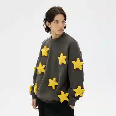 SQQZ Project 3D Star Crewneck Sweatshirt