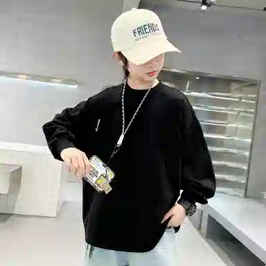 棉基因卫衣 圆领落肩亲肤长袖 儿童款