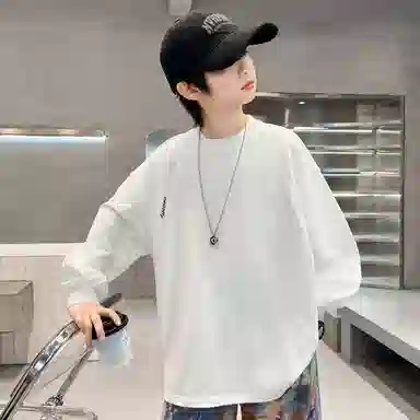 棉基因卫衣 圆领落肩亲肤长袖 儿童款