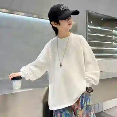 棉基因卫衣 圆领落肩亲肤长袖 儿童款