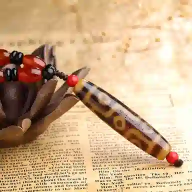 豆蔻时光 新中式转运藏式九眼天珠节节高升款 玉髓 玉石吊坠 男女同款情侣款