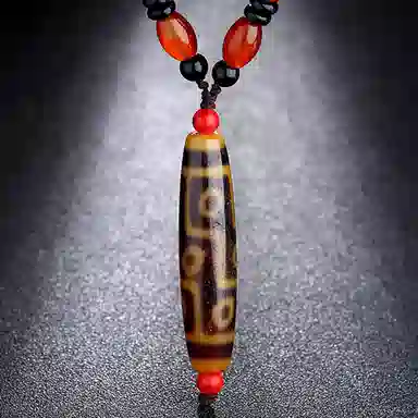 豆蔻时光 新中式转运藏式九眼天珠节节高升款 玉髓 玉石吊坠 男女同款情侣款