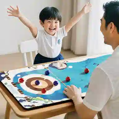 益米 桌面冰壶双人大作战亲子互动 惯性回力滑行玩具