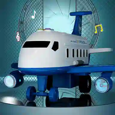 益米 弹射变形飞机 惯性滑行 灯光音乐 早教益智玩具